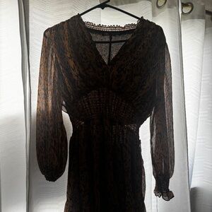 Zara Yellow and Black Dress